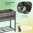 thumbnail image 5 of Outsunny Raised Garden Bed, Elevated Planter Box with Rattan Wicker Look, Tool Storage Shelf, Portable Design for Herbs, Vegetables, Flowers, Gray, 5 of 9