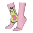 thumbnail image 5 of Xecao Cute Avocado Print Fashion No Heel Casual Crew Socks Cushioned Breathable for Men Women - Moisture wicking,Not easy to fade Suitable for daily, 5 of 7