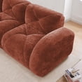 thumbnail image 4 of 2-Seater Tufted Sofa Couches with Boneless Sofa, Soft Velvet Fabric, Bottom Anti-Slip Design, 32D High Density Sponge, Ergonomic Design Bottom, No Assembly Required, Fits Living Rooms (Red), 4 of 11