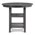 thumbnail image 5 of Isla 5 Piece Counter Height Table Set, 4 Crossback Chairs, Gray Polyester, 5 of 8