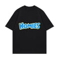 thumbnail image 2 of Black T Shirt Homies Print Graphic Tee Casual Streetwear Fashion Unisex Top For Men And Women, 2 of 4