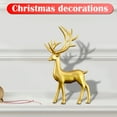 thumbnail image 5 of 2Pcs Christmas Reindeer Figurines Decorations Resin Sitting & Standing Deer Statues Elk Figurine for Home Table Decor Wine Cabinet (Green ), 5 of 6