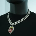 thumbnail image 2 of Hip Hop Cuban Chains Red Tongue Pendant Necklace With 13mm Miami Cuban Chain Iced Out Bling HipHop Necklaces Fashion Jewelry, 2 of 8