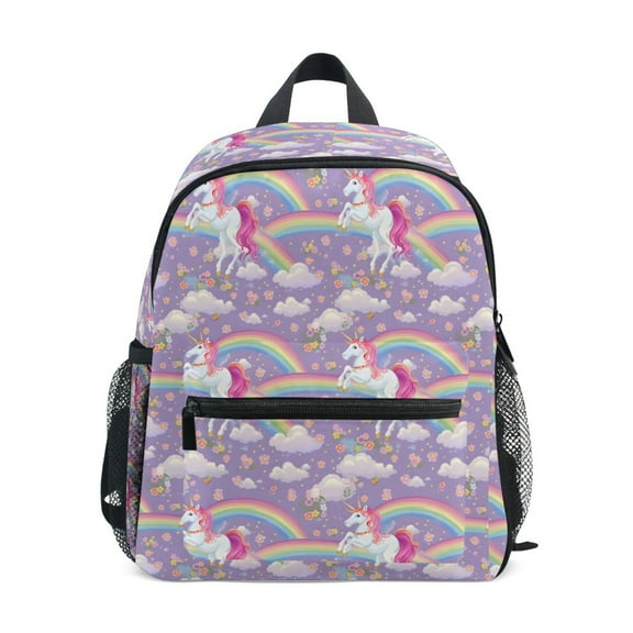 ALAZA Unicorns and Rainbows School Backpack Small Bookbag Mini Bags