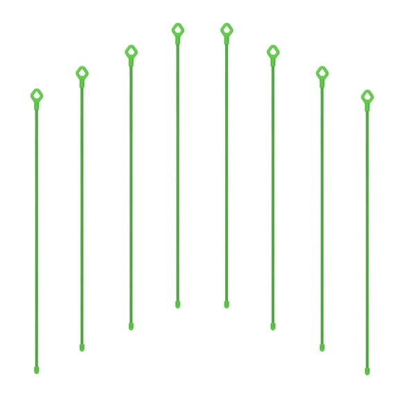 Uxcell Silicone Cable Ties, 18 Inch Reusable Twist Cable Ties Heavy Duty Bendable for Bundling Holding, 8 Pcs, Green