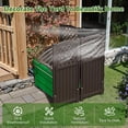thumbnail image 4 of WLXIANG Outdoor Privacy Fence, 4 Fence Panels Privacy Screen Panels for Outside and Yard, Resin Air Conditioner Lattice Fence for Trash Can (Brown), 4 of 8
