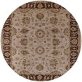 thumbnail image 1 of Ahgly Company Indoor Round Mid-Century Modern Camel Brown Oriental Area Rugs, 3' Round, 1 of 6