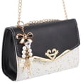 thumbnail image 1 of Bolso de la cadena de la cadena de las mujeres de moda de 1pc Bolsa de cuerpo cruzada de cisne elegante bolso de un solo hombro, 1 of 6