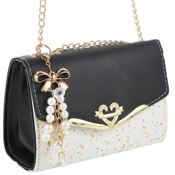 Bolso de la cadena de la cadena de las mujeres de moda de 1pc Bolsa de cuerpo cruzada de cisne elegante bolso de un solo hombro