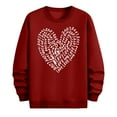 thumbnail image 4 of Wyobmus Men's Valentine'S Day Printed Sweatshirts Casual Long Sleeve Round Neck Base Hoodie B-Red, 4 of 5