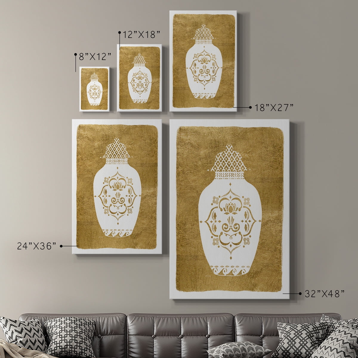 Golden Urn I Premium Gallery Wrapped Canvas - Ready to Hang