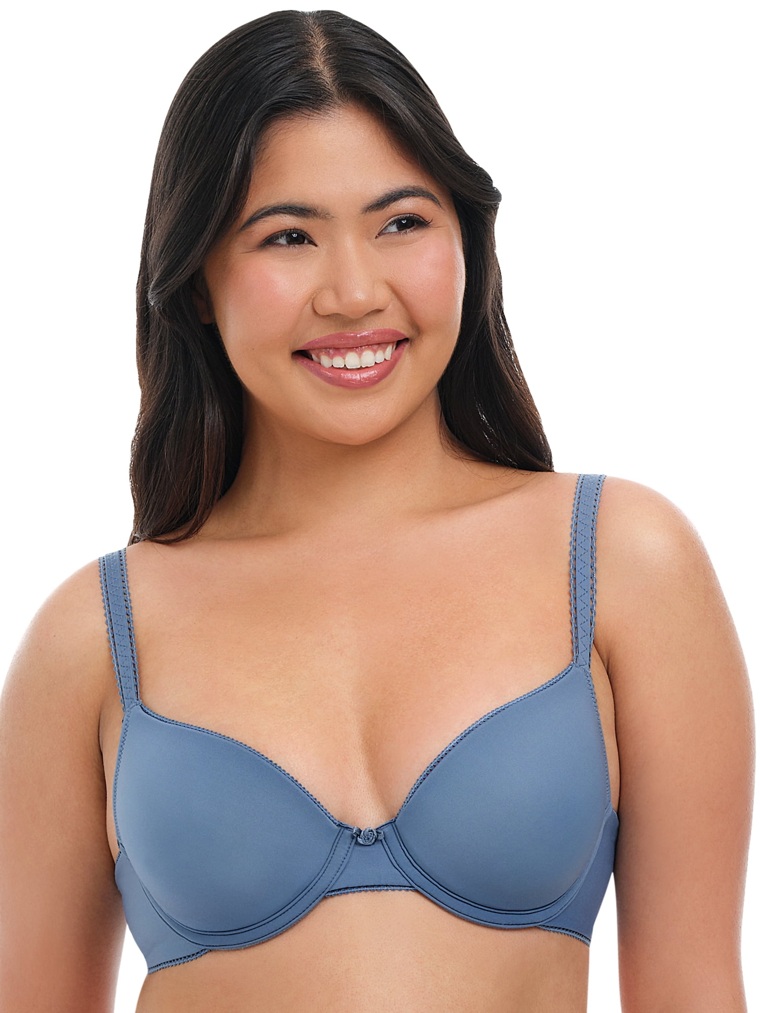 No Boundaries Micro Lightly Lined Demi T-Shirt Bra, Women's 32B-40DD
