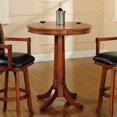 thumbnail image 1 of Hillsdale Vue du Parc Bar Ronde Hauteur Table de Pub en Chêne Brun Moyen, 1 of 5