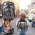 thumbnail image 5 of Hvmvliv Clear Backpack Transparent Waterproof Sackpack Large Capacity Fashion Knapsack Men and Women Day Backpack Black, 5 of 6
