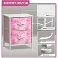 thumbnail image 3 of Sorbus Nightstand with 2 Drawers - Kids Bedside Table & End Table - Steel Frame, Wood Top, Easy Pull Fabric Bins - Dresser & Chest for Bedroom, Office, Dorm - 2 Pack, 3 of 6