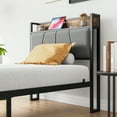 thumbnail image 6 of Twin Size Bed Frame, Storage Headboard with Charging Station, Solid and Stable, No Box Spring Needed, Easy Assembly, 6 of 9