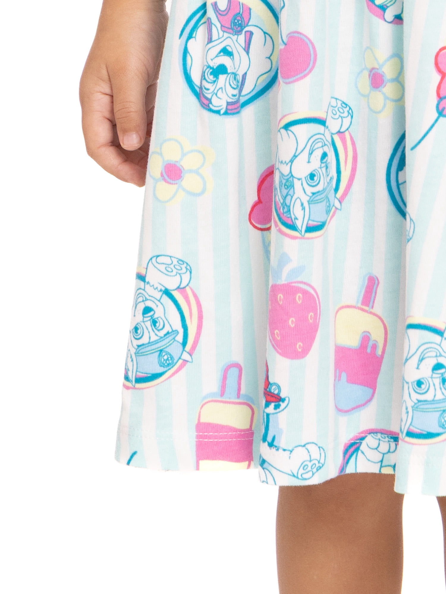 Paw Patrol Toddler Girl Allover Print Dress with Short Sleeves, Sizes 12M-5T