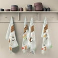 thumbnail image 2 of Sea Shells Anchor Hearts Tea Towels 4 Pack Starfish Beach Summer Kitchen Dish Cloth with Hanging Loop, 18"x28" Lint-Free Absorbent Towel for Kitchen Drying Wiping and Cleaning, 2 of 7