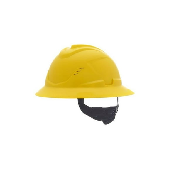 V-Gard C1 Fas-Trac III Full Brim Vented Hard Hat - Yellow