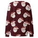thumbnail image 4 of Gibobby Sudaderas navideñas Blusa de sudadera estampada con cuello redondo y manga larga para entrenamiento diario en casa y al libre para mujer(Vino,M), 4 of 5