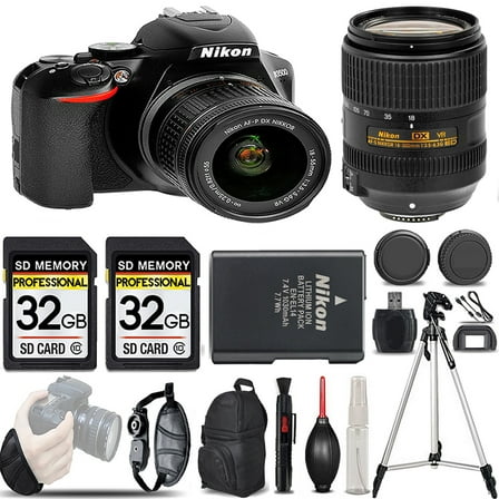 Nikon D3500 DSLR Camera with 18-55mm Lens  18-300mm Lens -LOADED KIT (International Version)