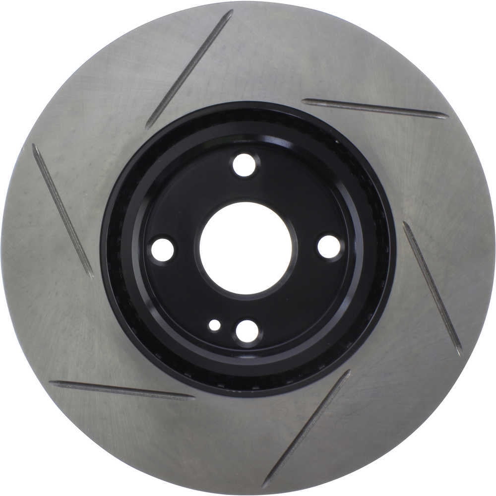 StopTech 126.45092SL Sport Slotted Brake Rotor; Front Left, European style brake pad compounds