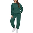 thumbnail image 5 of Pyhlmscde Women's Fashionable Casual Solid Color Sweatsuit, Sweatsuits for Women, Women Fall Clothes, Two Piece Sets for Women, 5 of 6