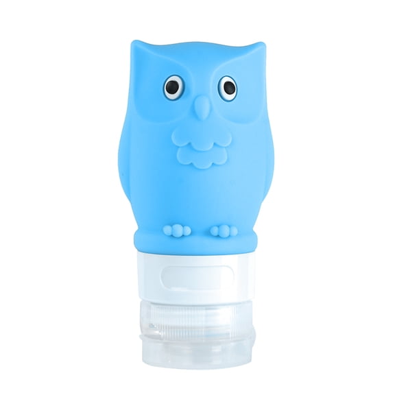 Cute Owl Silicone Travel Bottles Containers Shampoo Tubes Leak Proof Refillable