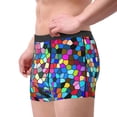 thumbnail image 2 of Pofeuu Colorful Tie Dye Stained Glass 2 Print Men’s Boxer Briefs, Moisture-Wicking Underwear, Regular,Trunk-Small, 2 of 5