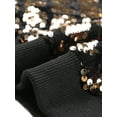 thumbnail image 5 of DARING DIVA Plus Size Sequin Bomber Zipper Long Sleeve  Sparkle Jacket 4X Champagne, 5 of 6