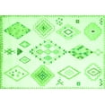 thumbnail image 1 of Ahgly Company Indoor Rectangle Solid Green Modern Area Rugs, 2' x 5', 1 of 1