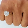 thumbnail image 4 of Heart Cut Moissanite Engagement Ring Moissanite Solitaire Ring Gold Plated Anniversary Gift Ring Moissanite Promise Ring For Women, 4 of 5