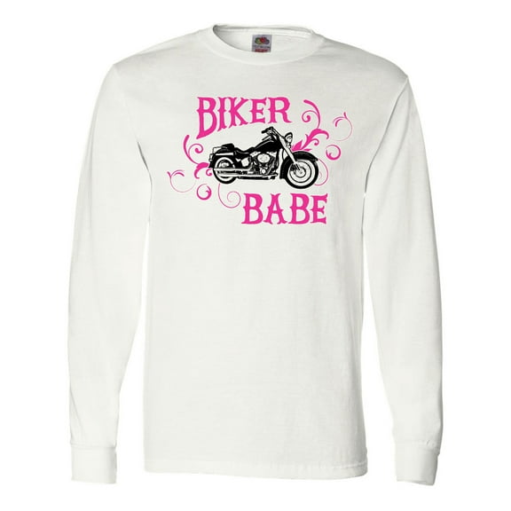 Inktastic Biker Babe Long Sleeve T-Shirt