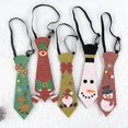 thumbnail image 2 of Funny Christmas Santa Claus Snowman Felt Tie Merry Christmas Gifts For Kids Adults 2024 Happy New Year Party Photo Props Elastic, 2 of 5