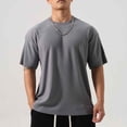 thumbnail image 4 of Besolor Men's Short Sleeve T-Shirt Ribbed Crew Neck Casual Solid Color Summer Tshirt Classic Pullover Basic Tee Shirt, 4 of 4