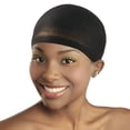 thumbnail image 1 of DONNA Gorros para Peluca de Media, 2 Piezas, Gorros para Peluca de Cabeza de Peluca Negra para Mujer, Gorro para el Cabello para Dormir, Red para el Cabello, Negro, 1 of 5