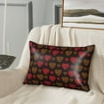 thumbnail image 3 of KLL Gold Glitter Heart Pattern Silk Pillowcase for Hair and Skin Standard Size 20"X 30" Soft Breathable Pillow Covers for Sleeping, 3 of 8