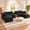 Black, variant on DTTRA 155" U-Shaped Modular Sectional Sofa with Storage Console, 6-Seat Chenille Couch, White