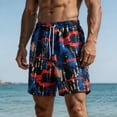thumbnail image 5 of Yaoyar Mens Swim Trunks Hawaiian Beach Shorts Quick Dry Board Shorts Bathing Suits Swimwear with Mesh Lining Pockets, 5 of 6
