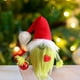 thumbnail image 5 of Gnomo verde peludo de Navidad con corazón rojo Festival Fiesta temática Suministros festivos, 5 of 5