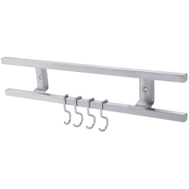 Portacuchillos magnético Montado en la pared Acero inoxidable Barra doble Utensilios de cocina Almacenamiento 30cm TUNC Sencillez