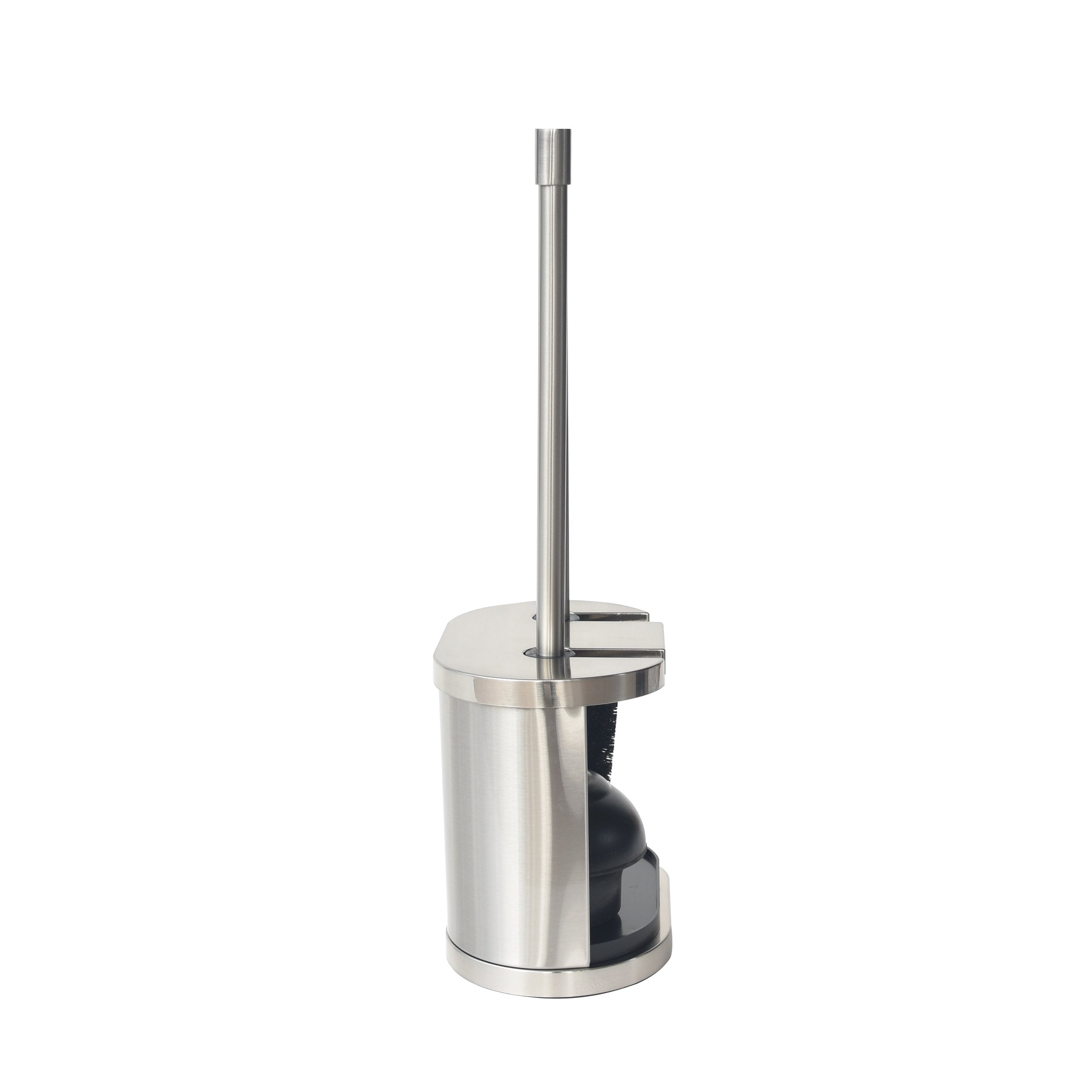 Better Homes & Gardens Metal Toilet Bowl Brush and Plunger Set, Brushed Nickel, Bowl Brush, Plunger and Holder