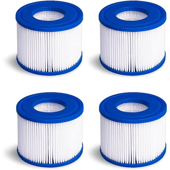 HQRP Type VI Spa Filter Cartridge Replacement for 90352E, 58323, 90427E Compatible with Coleman SaluSpa, Lay-Z-Spa Inflatable Hot Tub Filter Pump Cartridge Cleaner, 4-Pack