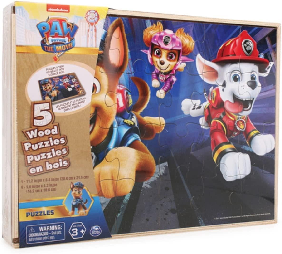 Paw Patrol The Movie - Set de 5 rompecabezas de madera Paw Patrol 1 ...