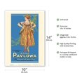 thumbnail image 2 of Anna Pavlowa - The Incomparable Russian Ballerina - Vintage Dance Poster c.1920 - Master Art Print 10in x 14in, 2 of 4