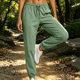 thumbnail image 4 of WIZUTIZ Women's Tapered Jogger Pants Elastic Waist Drawstring Side Pockets Athletic Sweatpants Workout Running Hiking Soft Stretchy Comfy Everyday, 4 of 6