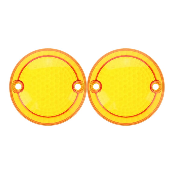 LOLIPPYY Motorcycle Turn Signal Lens Cover Orange 2Pcs 2.8X2.8X0.7In