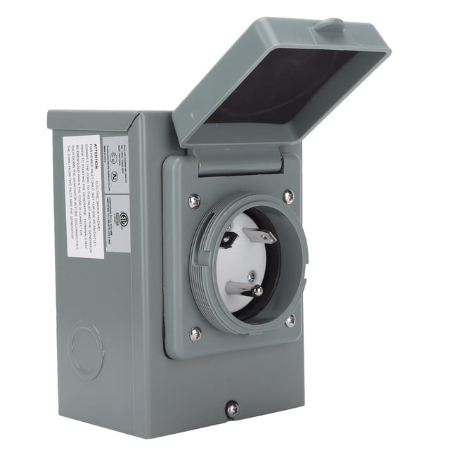 Prise de Courant RV, 125V 3750W 30A Conception de l'Anneau de Verrouillage de Prise de Courant Résistant aux Intempéries Pratique pour RV pour l'Extérieur pour Marine