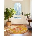 thumbnail image 4 of Unique Loom Penrose Collection Area Rug - Alexis (6' 1" Round Gold/Gray), 4 of 7
