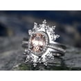 thumbnail image 4 of HeartsAndYou 2ct Natural Peach Morganite Halo Solitaire Ring and Guard 14k SOLID White Gold, 4 of 9